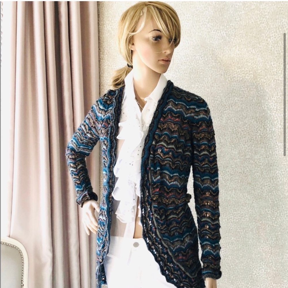 Calypso St. Barth Alpaca Thin Open Cardigan Sweat… - image 1